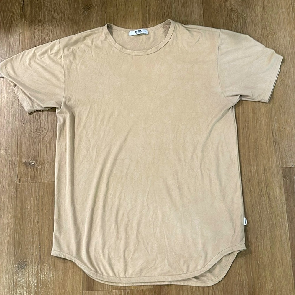 EPTM Suede Original Long T-Shirt Camel Sand Size M